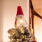 Lighted Christmas Tree Topper Gnome with Timer, 16.5 Red and White Fabric Cute Santa Gnome Tree Topper with LED Lights for Party Ornaments Christmas Decoration Indoor, Battery Operated